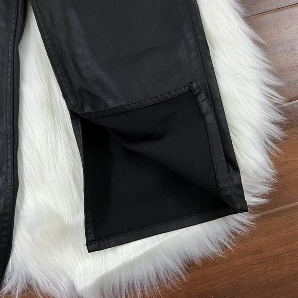 Abercrombie‎ & Fitch Size 18 / 34 Coated Black High Rise 90s Slim Straight Jeans - Picture 3 of 9